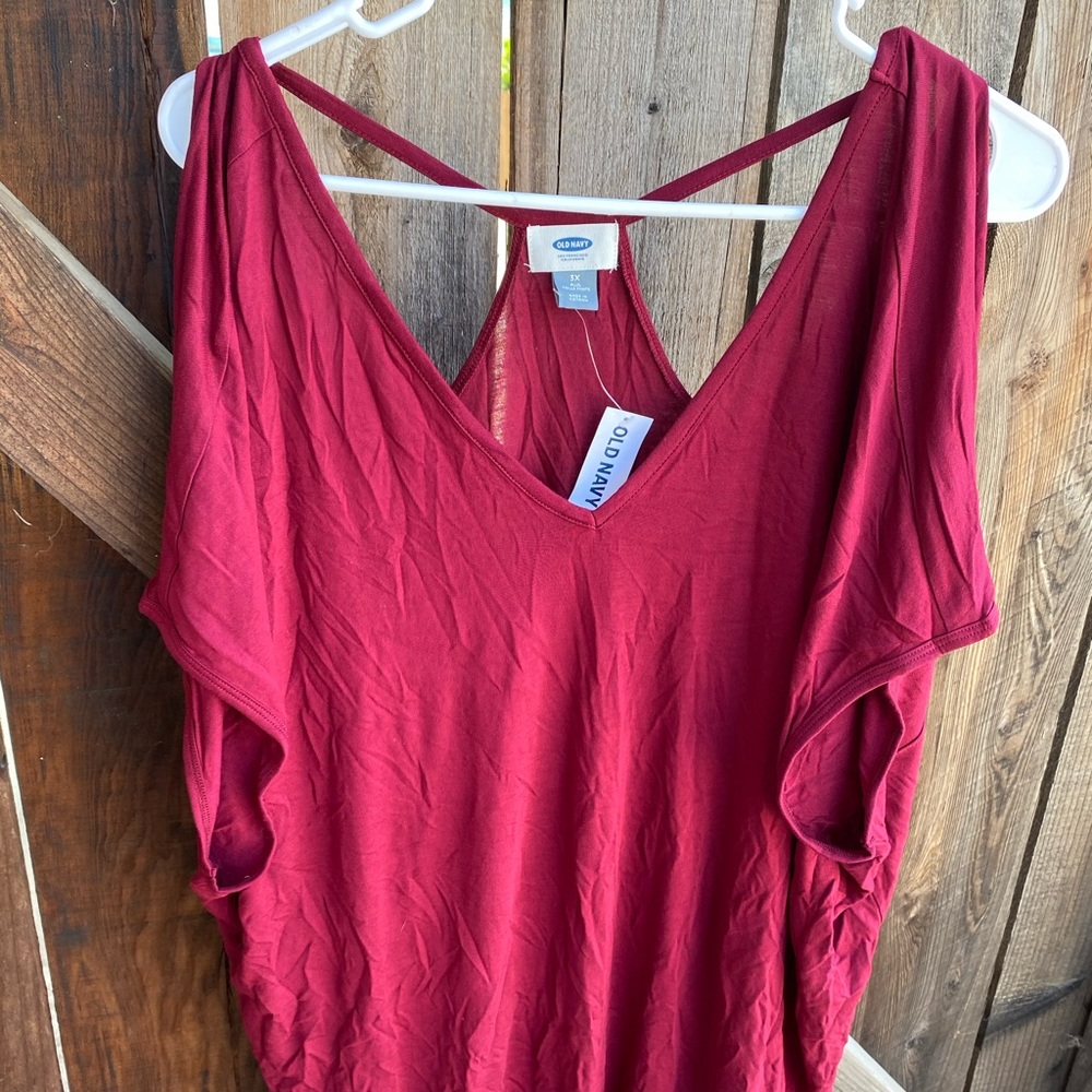 burgundy cold shoulder top